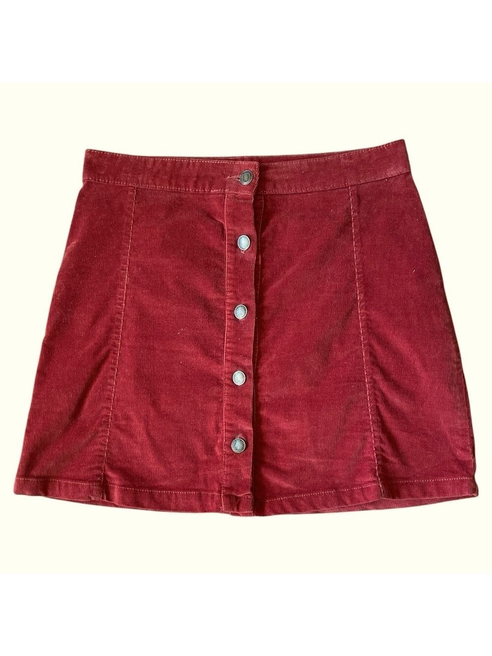 In Extenso Corduroy Button Front Mini Skirt Size 38 (US 6)